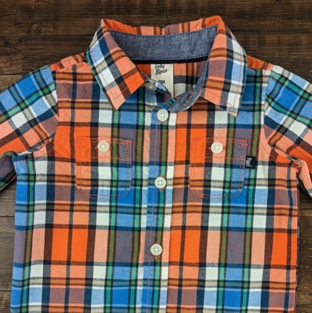 OshKosh Orange Plaid Shirt